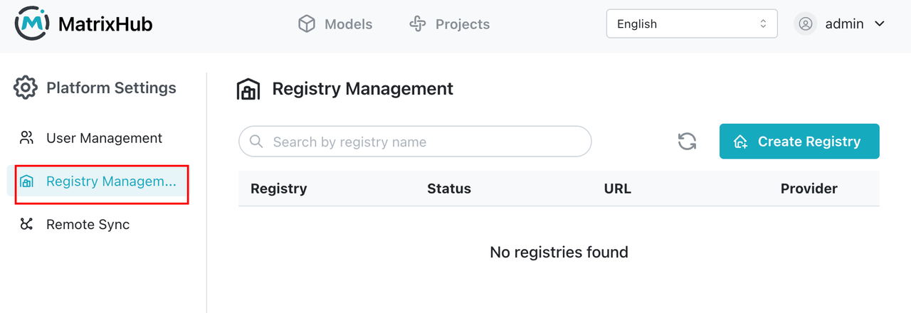 Registry management